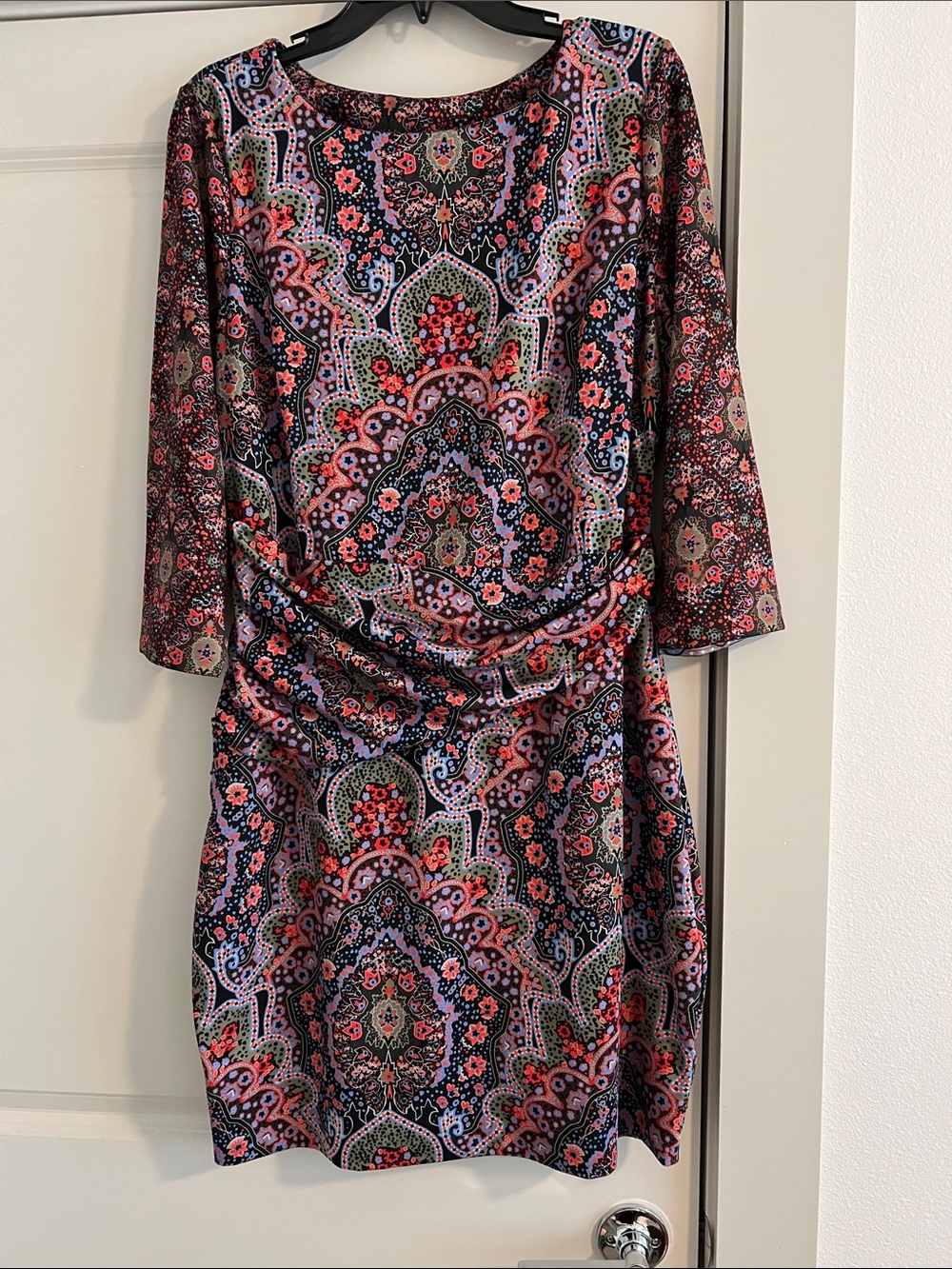 Gretchen Scott Printed Paisley Sheath Dress in Multi-Color